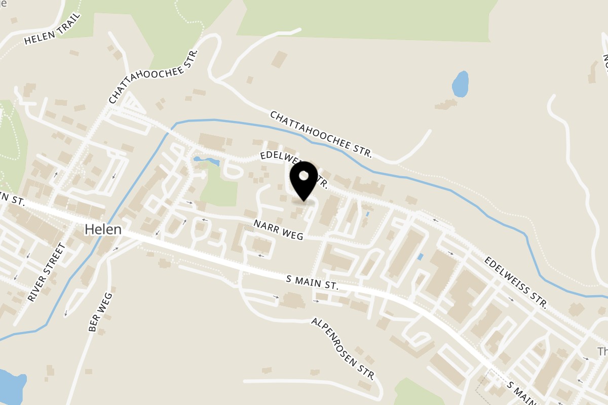 Map showing the location of Francesco's restobar on 69 Tannen Weg in Helen